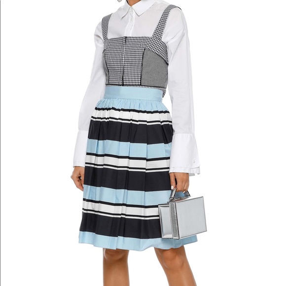 Dolce & Gabbana Striped Pleated Skirt - Picture 1 of 8